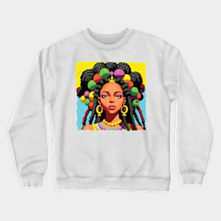 Black Woman with Beautiful Dreadlocks Crewneck Sweatshirt